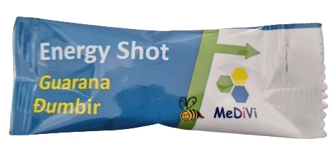 Shot energy med sa dodatkom guarane i đumbira 12 g Medivi